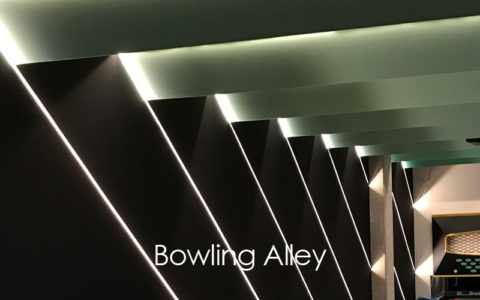 Bowling alley walls and ceiling PolySorb Polyester Acoustic Panels